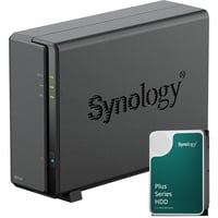 Synology Bundle NAS DS124 1GB mit 1 Festplatte 8TB HAT3300, Nicht montiert