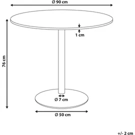 Beliani Tino Ø 90 cm rot
