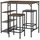 Homcom Bartisch-Set 109 x 60 x 100 cm Rustikales Braun/Schwarz
