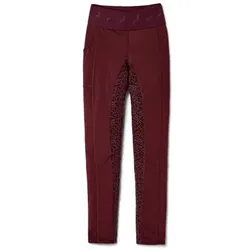 Tchibo - Kinder-Grip-Vollbesatz-Reittight - Bordeaux - Kinder - Gr.: 146/152 - rot - 146/152