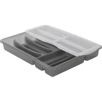 Rotho Basic, Besteckkasten, Grau