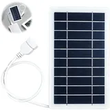 Tragbares Solarpanel 5W 5V mit USB-Anschluss – IP65 Wasserfest Solar-Ladegerät für Handy Powerbank, Camping Wandern Outdoor
