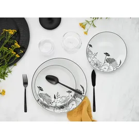 CreaTable Luna Black Flower Kombiservice 18-tlg. weiß