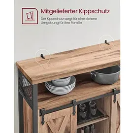 VASAGLE Sideboard, LSC092B50 natur 100,0 x 33,0 x 80,0 cm