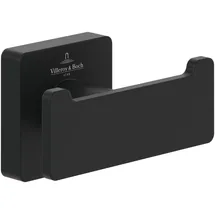 Villeroy & Boch V&B Dop.-Handtuchhalter Elements Striking matt black, 80x44x45mm