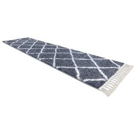 RugsX Berber Teppichläufer 70 x 250 cm Grau