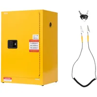 Vevor Feuerlöschschrank feuerlöschfähiger brennbarer Lagerschrank (49,21 L) mit verstellbarem Regal, Feuerlöschschränke aus kaltgewalztem & verzi