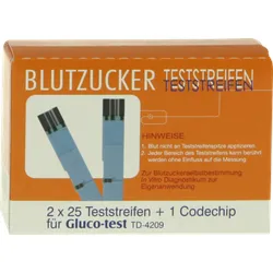 Gluco Test Blutzuckerteststreifen 50 St