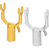 HOLIDYOYO Wäschestange, Gabel, 2 Stück, ausziehbarer Kleiderständer, Teleskop-Wäscheleine, Requisite, Wäschestange, Köpfe, Kleiderstangen, Werkzeuge, Zubehör B