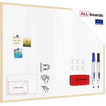 ALLboards Whiteboard mit Naturholzrahmen 120x90cm
