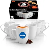 BigDean Kaffeetasse 0,3 l Weiß 6 St.