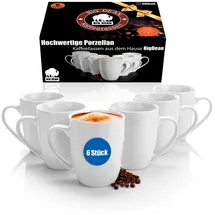 BigDean Kaffeetasse 0,3 l Weiß 6 St.