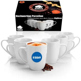 BigDean Kaffeetasse 0,3 l Weiß 6 St.
