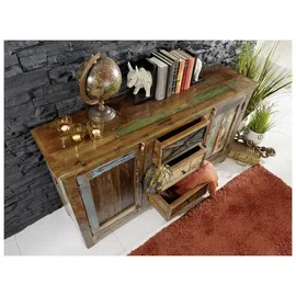 MASSIVMOEBEL24.DE Sideboard 150 x 85 x 38 cm Mehrfarbig
