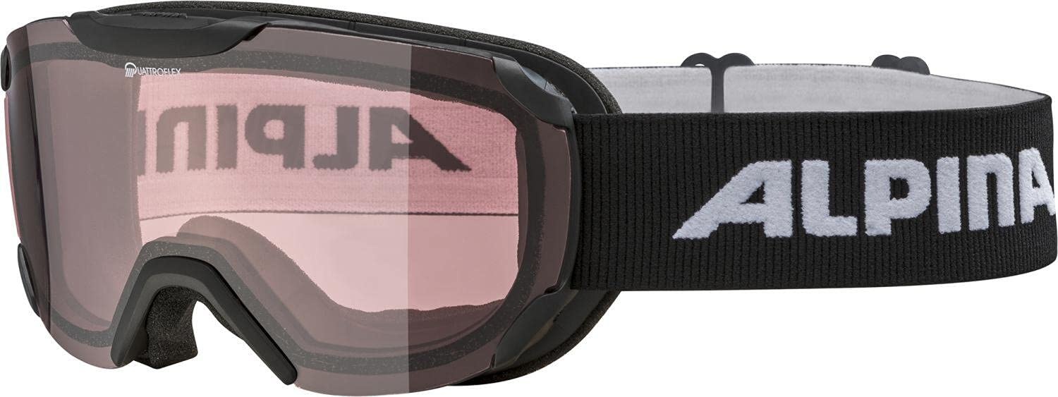 Alpina Sports Thaynes Q Skibrille Kunststoff/Polycarbonat Schwarz 100% UV-Schutz, A7097 0 35