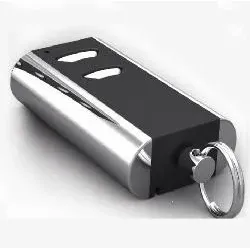 Normstahl Micro-Handsender 433 MHz Rolling Code, 2-Befehl, Edelstahl-Design - silber