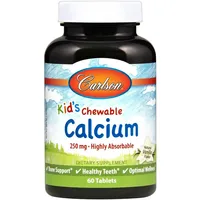Carlson Labs Kid's Chewable Calcium, 250mg Natural