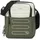 Hedgren RELAX M P Unisex Crossover mit RFID – Vertikale Umhängetasche M mit gepolstertem Gerätefach, 100% recyceltes RPET, wasserabweisend - Grau/Olivgrün (Vaporous Grey/Olive)