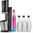 Sodastream Crystal 3.0 schwarz + 3 Glaskaraffen + CO2-Zylinder
