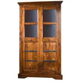 Massivmoebel24 Eckschrank Akazie 108 x 183 x 57 cm Braun