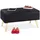Relaxdays Sitzbank mit Stauraum, Samtbezug, 40 l, gepolstert, Holzbeine, Flur, 2er Truhenbank, 41 x 80 x 40 cm, schwarz