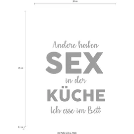 Queence Wanddekoobjekt QUEENCE "Andere haben Sex in der ...", schwarz-weiß (schwaz, weiß), B:20cm H:30cm T:0,1cm, Stahl, Wanddekoobjekte, Stahlschild, Blechschild, Spruch, Witzig, Wanddeko, retro, 20x30cm