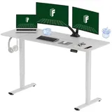 FLEXISPOT Schreibtisch Elektrisch höhenverstellbarer Schreibtisch, Sitz-Steh-Tisch (Ergonomischer Steh-Sitz Computertisch mit Memory-Funktion), 120/140/160/180/200 cm weiß 160 cm x 60 cm