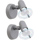 Briloner 2er Set Wand Lampe Esszimmer Wandstrahler beweglich 1x E14 Fassung Spot Büro Diele