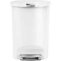 simplehuman Halbrund 50 l Weiß