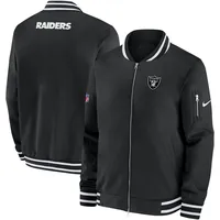 Nike Bomberjacke NIKE "Nike Jacke Las Vegas Raiders Nike Coach Bomber", Damen, Gr. M, schwarz, Popeline;Jersey, 100% Polyester, Jacken Bomberjacke