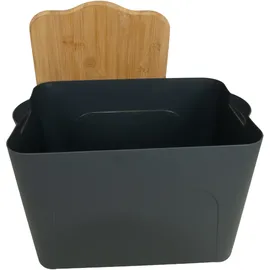 homéa Aufbewahrungsbox 40 x 27 x 24,5 cm 1-tlg. Beige/Grau