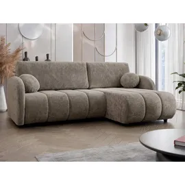 Mirjan24 Ecksofa Zara Kunststoff 5-Sitzer Braun