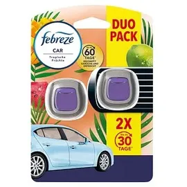 Febreze Autoduftspender CAR Tropische Früchte fruchtig 2 ml, 2 St.
