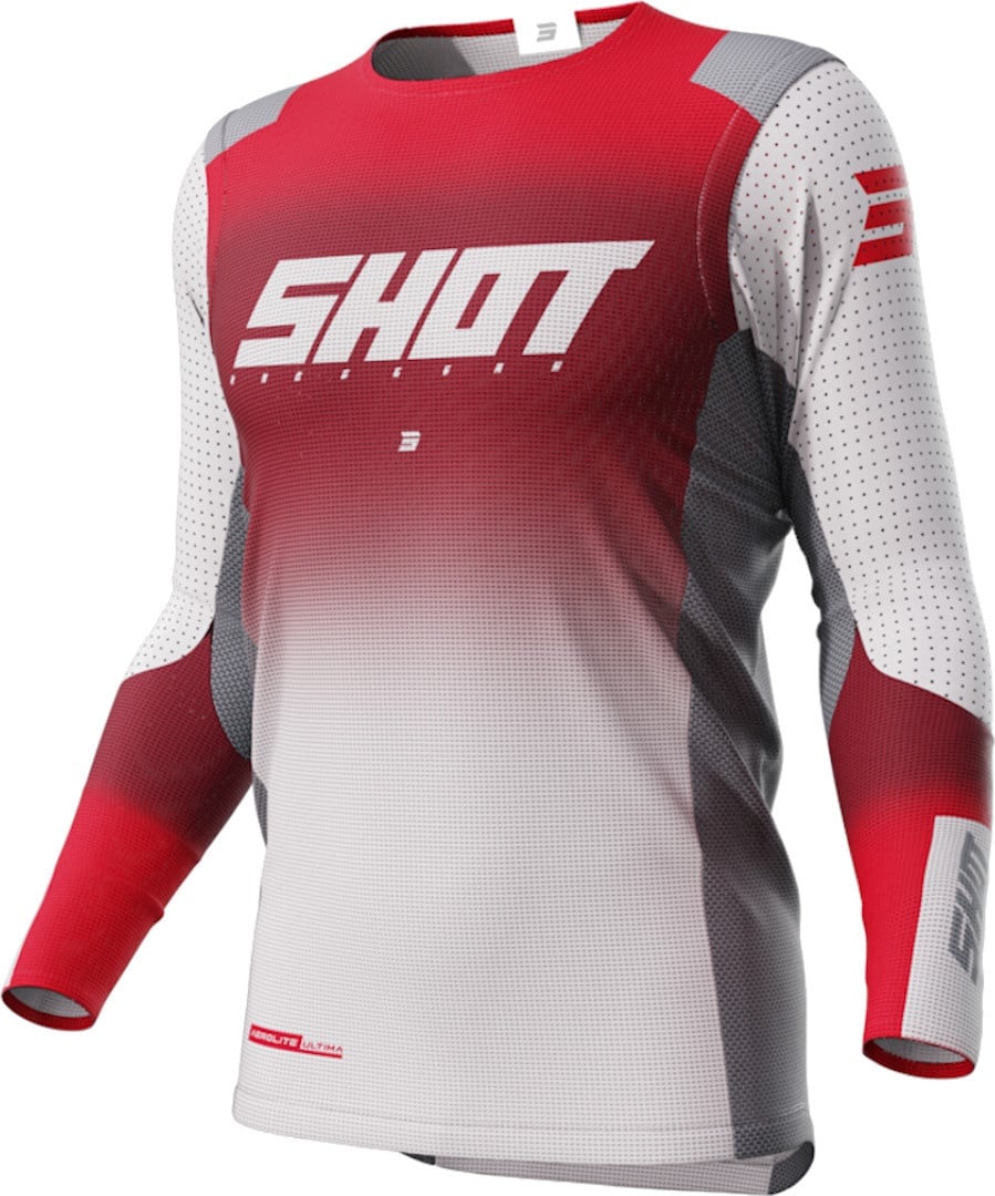 Shot Aerolite Ultima Motorcross jersey, wit-rood, XL Voorman