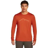 Icebreaker Merino 150 Tech Lite Rainer Ridge Langarm-t-shirt - Agate - M