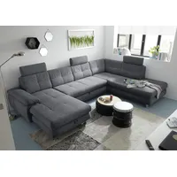 ed exciting design Eckcouch Polyester 5-Sitzer Grau