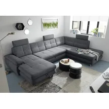 ed exciting design Eckcouch Polyester 5-Sitzer Grau