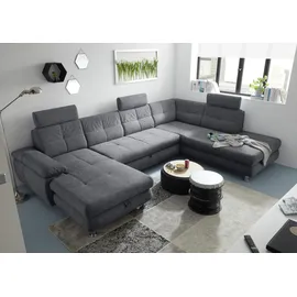 ed exciting design Eckcouch Polyester 5-Sitzer Grau