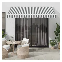 vidaXL Markise Einziehbar Anthrazit und Weiß 3x2,5 m Stoff & Aluminium