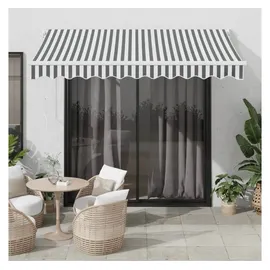 vidaXL Markise Einziehbar Anthrazit und Weiß 3x2,5 m Stoff & Aluminium