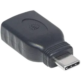Manhattan USB 3.2 Gen 1 (USB 3.0) Adapter [1x USB 3.2 Gen 2 Stecker C (USB 3.1) Gen1 Typ auf Typ A-Adapter, Typ C-Stecker auf Typ A-Buchse, 3.1)] Gen1, schwarz,