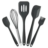 Wenrescry 5-teiliges Silicone backen Küchenutensilien,Schneebesen silikon,Spatula für Backen, Küchenutensilien Set, Silikonschaber, Lebensmittelkontakt, leicht zu reinigen und hitzebeständig
