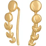 Cai Ohrstecker Mondzyklus Luna gelb 925/- Sterling Silber vergoldet one-size