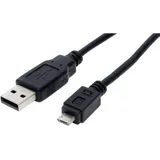 S/CONN maximum connectivity USB-A auf Micro USB 2.0 1 m Schwarz