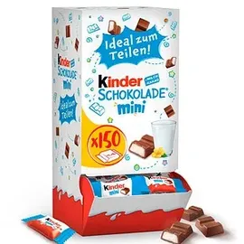 Ferrero kinder Schokolade mini Schokoriegel 150 St./900,0 g, 1 St.