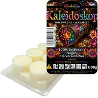 WonderWax Duftwachs WonderWax® Duftriegel 6 x Duftwachs Kreise Weiß, 100% Sojawachs (Kaleidoskop), Duftrichtung: Kaleidoskop