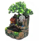 Zimmerbrunnen mit farbigem LED-Licht: Dekoration für Wohnzimmer, Schlafzimmer, Büro - Meditation und Entspannung - Tischbrunnen