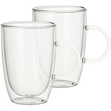Villeroy & Boch Artesano Hot und Cold Beverages Tasse Universal 2er-Set, 390 ml, Borosilikatglas, Klar