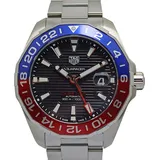 Tag Heuer Aquaracer GMT Herrenuhr silber rot blau WAY201F.BA0927