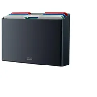 Joseph Joseph Folio 4-teiliges Schneidebrett-Set, Regular- Graphit/Küstenfarbe